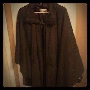 Vintage Lined faux suede Nanny’s coat/poncho.